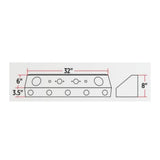 Stainless Steel Air Line Box with 4" and 2" Red LEDs