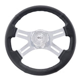 16" 4 Spoke Leather Steering Wheel