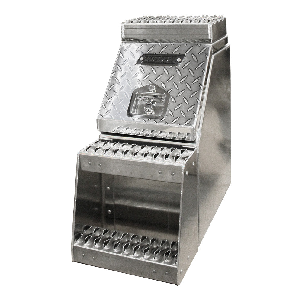 16" Wide Mouth Step Box with Diamond Plate Door