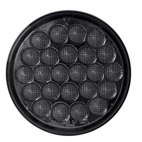 4" Pearl 24 LED white back up light with smoke lens, close-up