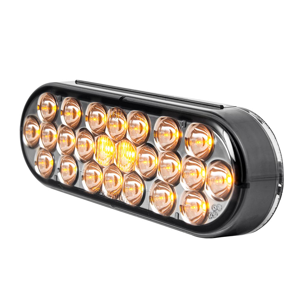 6" Oval 24 LED Dual Function Light with Smoke Lens