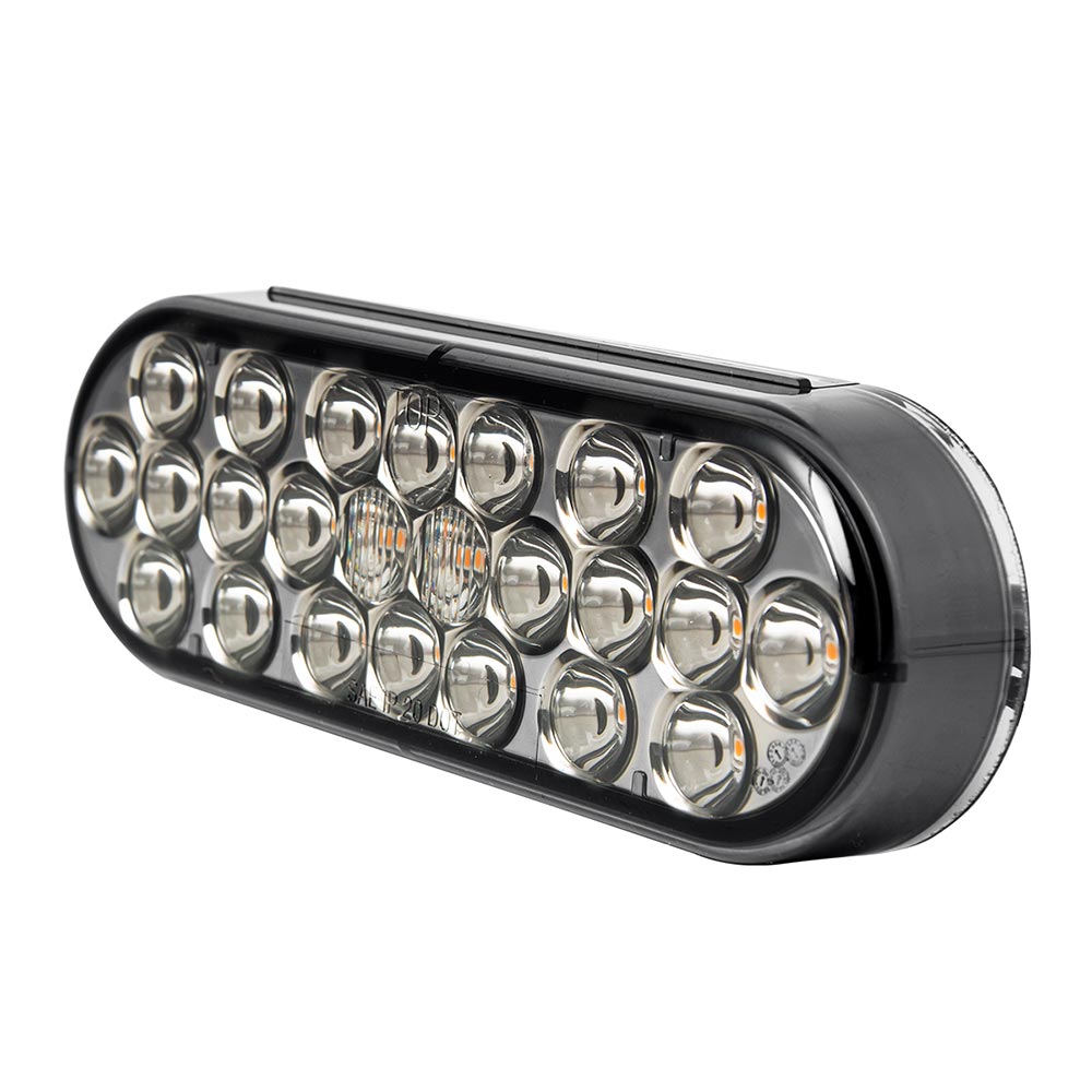 6" Oval 24 LED Dual Function Light with Smoke Lens