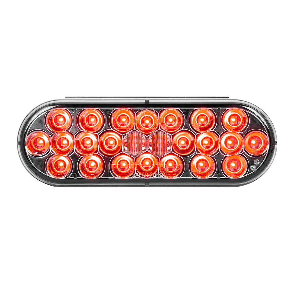 6" Oval 24 LED Dual Function Light with Smoke Lens