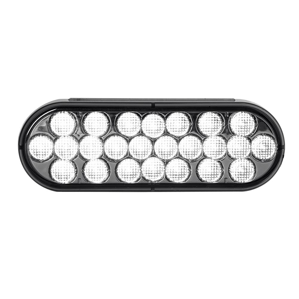 6" Oval 24 LED White Light with Smoke Lens