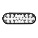 6" Oval 24 LED White Light with Smoke Lens