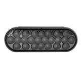 6" Oval 24 LED White Light with Smoke Lens
