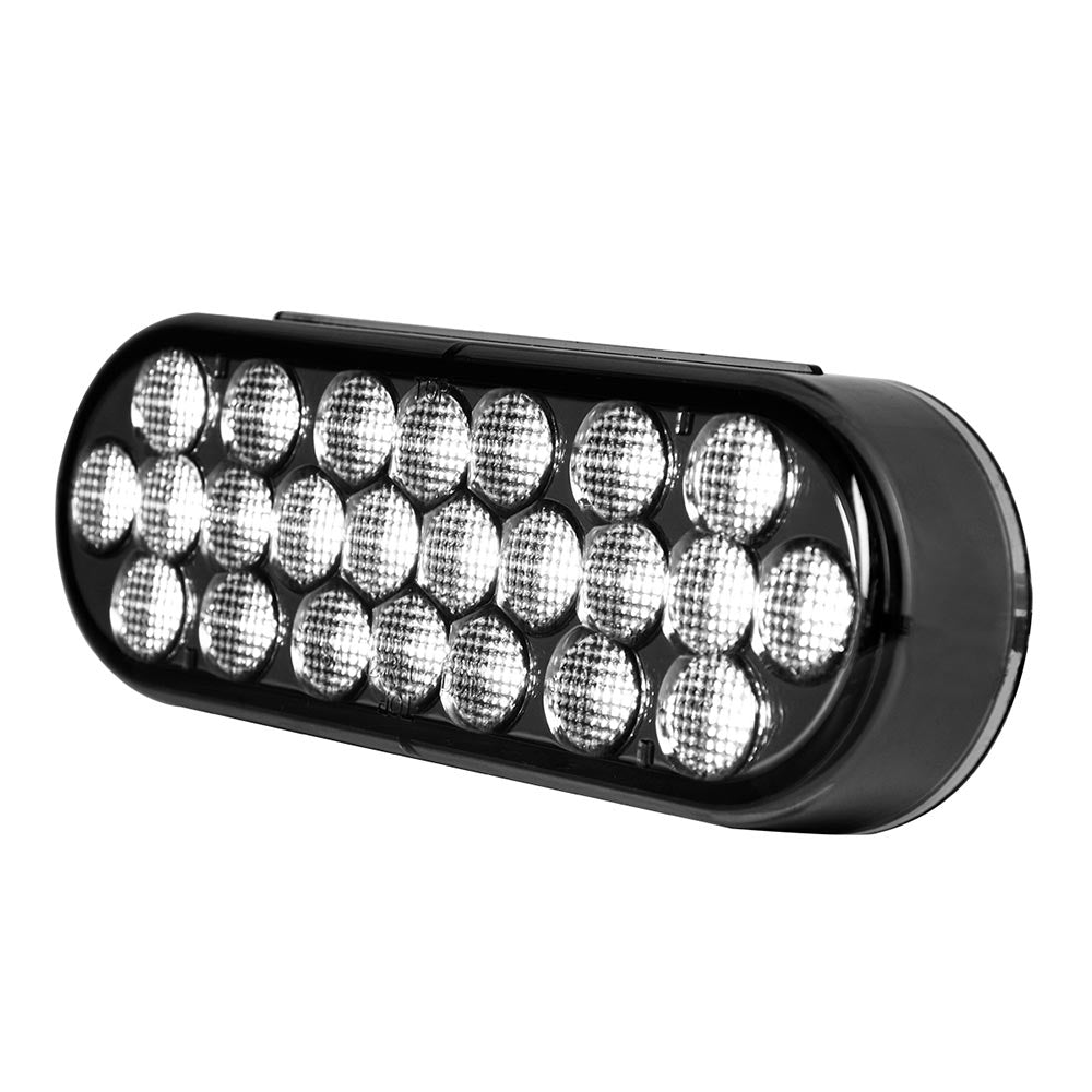 6" Oval 24 LED White Light with Smoke Lens