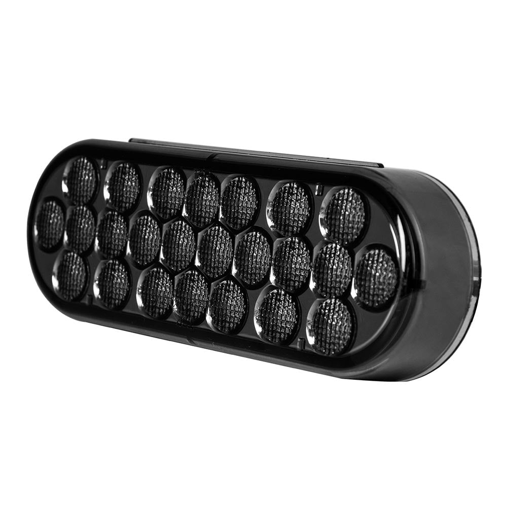 6" Oval 24 LED White Light with Smoke Lens