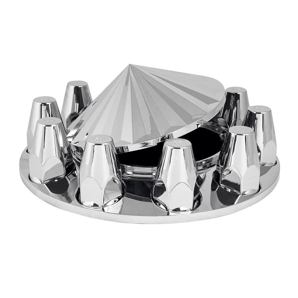 Chrome Axis Top Front Axle Cover Kit
