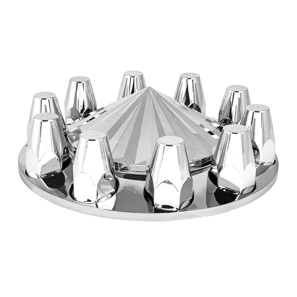 Chrome Axis Top Front Axle Cover Kit