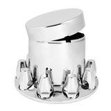 Chrome Flat Top Rear Axle Cover Kit