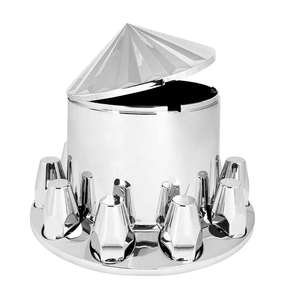 Chrome Axis Top Rear Axle Cover Kit