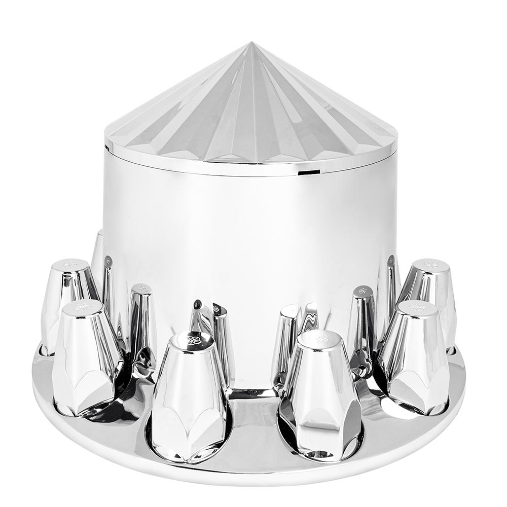 Chrome Axis Top Rear Axle Cover Kit