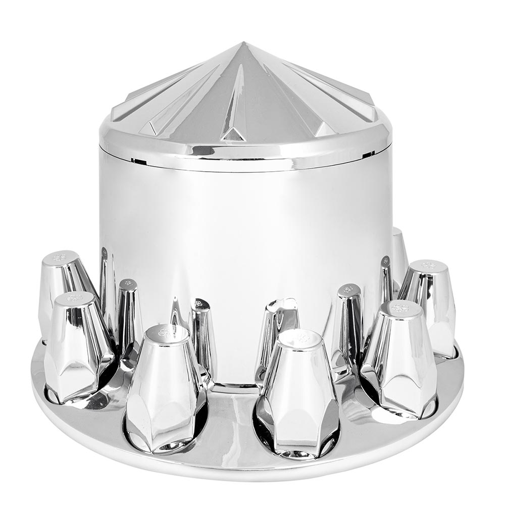 Chrome Spoke Top Rear Axle Cover Kit