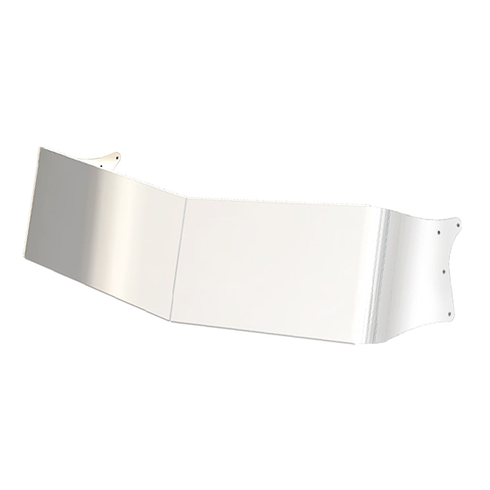 Kenworth Curved Windshield 10" 304 SS Rival Straight Drop Visor