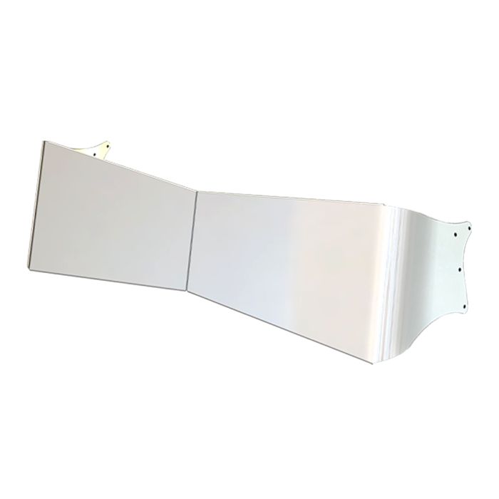 Kenworth Flat Windshield 13" - 9" 304 SS Contender Bow-Tie Visor