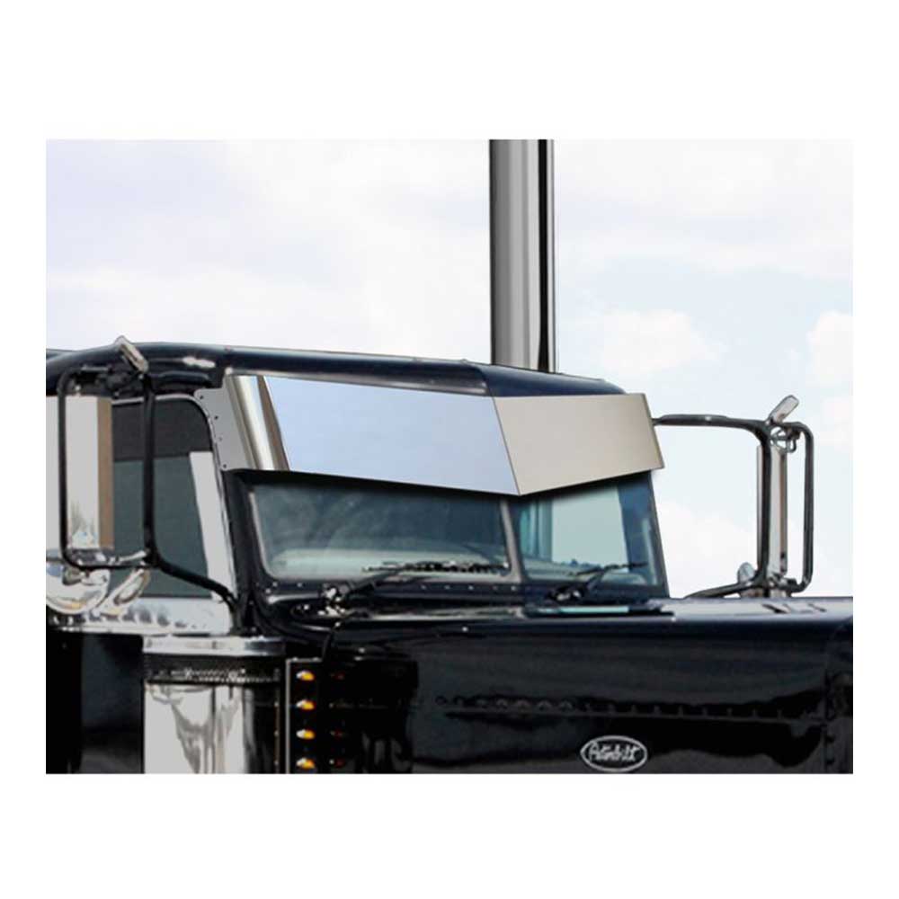 Kenworth Flat Windshield 12" 304 SS Challenger V Drop Visor