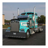 Kenworth Flat Windshield 10" 304 SS Rival Straight Drop Visor
