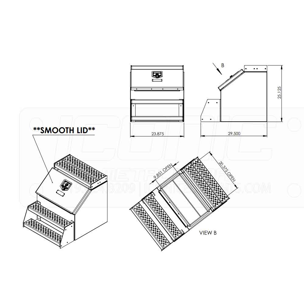 24" Smooth Lid Step Box