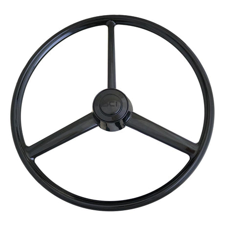 20" 3 Spoke retro blackout steering wheel