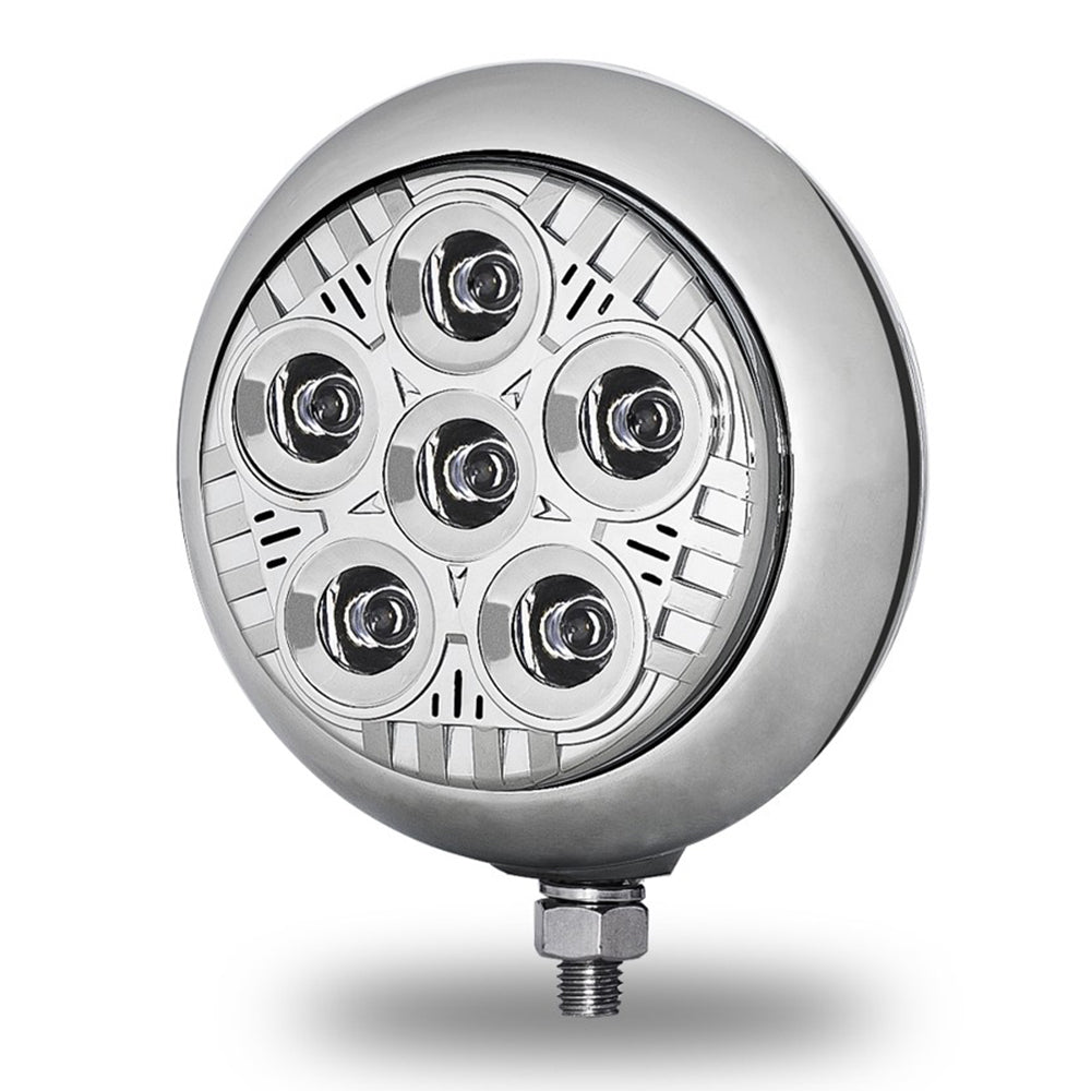 5" 6 LED Chrome/Black Work Light and Heatsink Technology