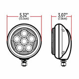 5" 6 LED Chrome/Black Work Light and Heatsink Technology