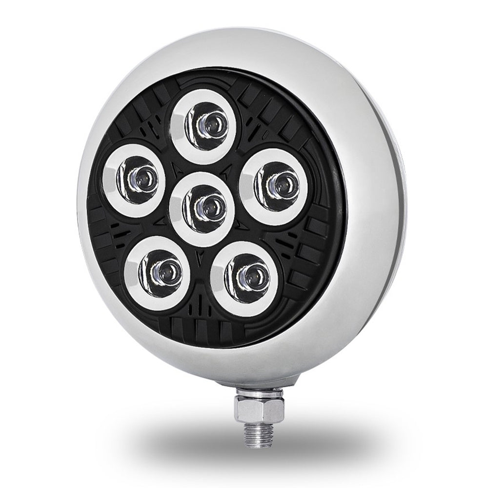 5" 6 LED Chrome/Black Work Light and Heatsink Technology