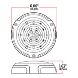 Peterbilt Chrome LED Interior Projector Dome with 6 Color Auxiliary Light
