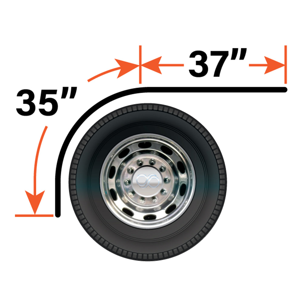72" Mirror Finish Extra Long Half Fenders