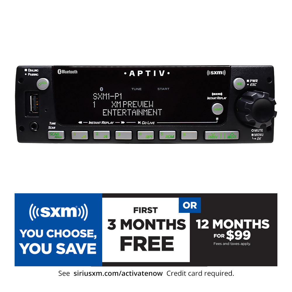 Aptiv Heavy-Duty Radio AM/FM/WB with Integrated Bluetooth ® and Integrated SiriusXM ® Satellite Radio