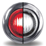 3/4" Red/White Dual Revolution Mini Button LED Light Stop/Tail/Turn and Back-up