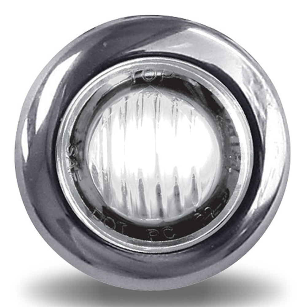 3/4" Red/White Dual Revolution Mini Button LED Light Stop/Tail/Turn and Back-up