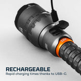 NEBO 12K Lumens USB-C Rechargeable Flashlight with Power Bank