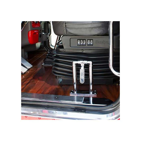 11" Chrome air horn valve lever with stand set, close-up