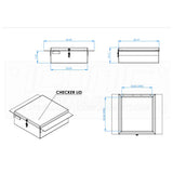 22"W x 9"H x 24"D Inframe Tool Box
