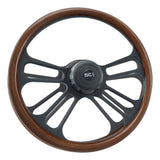 18" Phoenix Mahogany 4 Spoke Steering Wheel