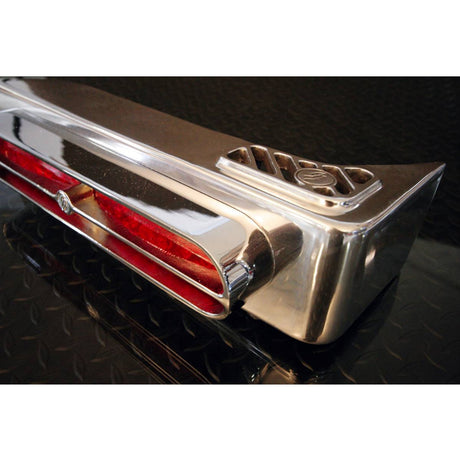 Double JJ Peterbilt rear step blinker bars for semi trucks