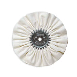 Zephyr 10" White Bleached Combed Cotton Airway Final Finish Coloring Buff Buffing Wheel