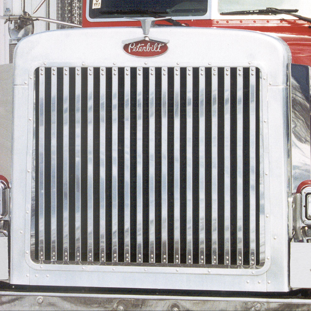 Peterbilt 379 Ext. Hood Grill with Vertical Bars