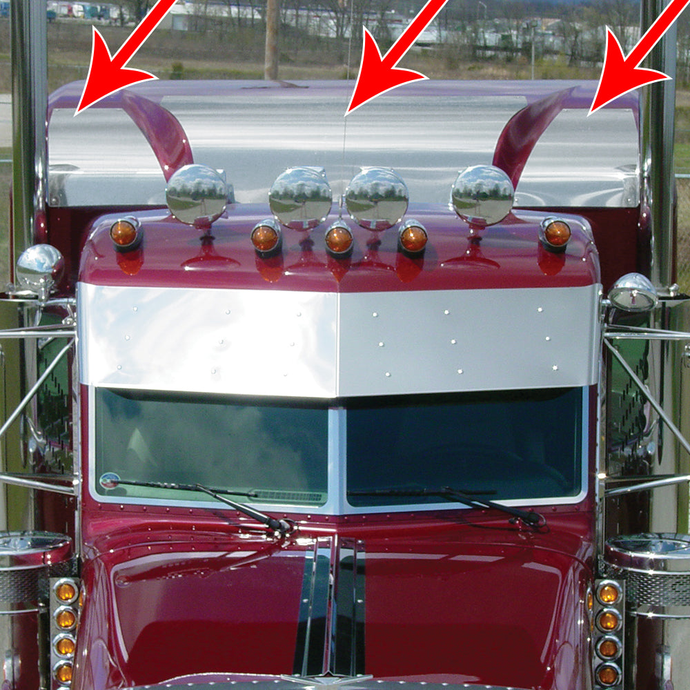 Peterbilt 63" UltraCab Sleeper Roof Trim 3 Pc. Kit
