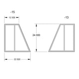 Peterbilt 63" UltraCab Sleeper Roof Trim 3 Pc. Kit