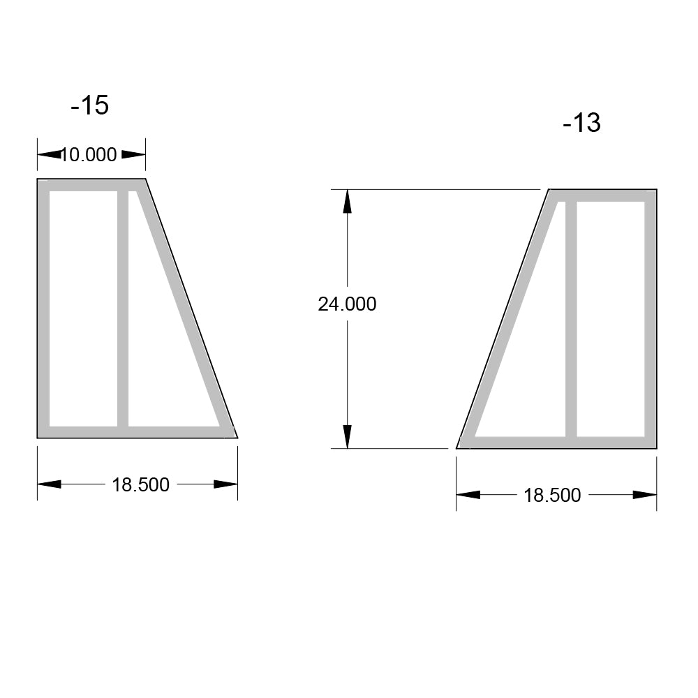 Peterbilt 70" UltraCab Sleeper Roof Trim 3 Pc. Kit