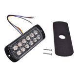 4-1/2" Double Row 12 LED Amber Warning and Strobe Light With 19 Flash Patterns Surface Mount