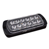 4-1/2" Double Row 12 LED Amber and White Warning and Strobe Light With 19 Flash Patterns Surface Mount