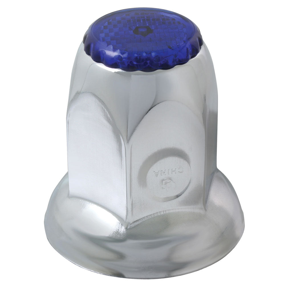 33mm Chrome Steel Reflective Nut Cover - Push On