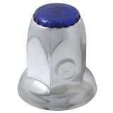 33mm Chrome Steel Reflective Nut Cover - Push On