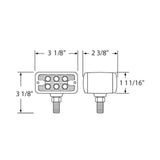 3-1/8" Dual Function 12 LED Double Face Light with Visor