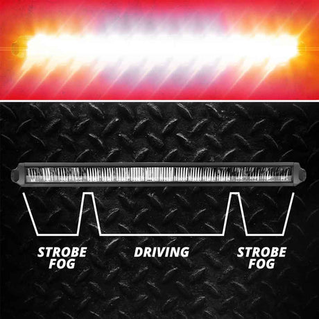 20" Xk glow 3 in 1 light bar, close-up