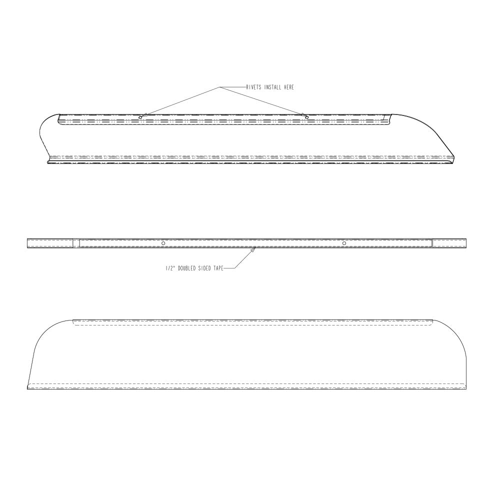 Kenworth 4.625" Chop Top DayLite Door Window Trim