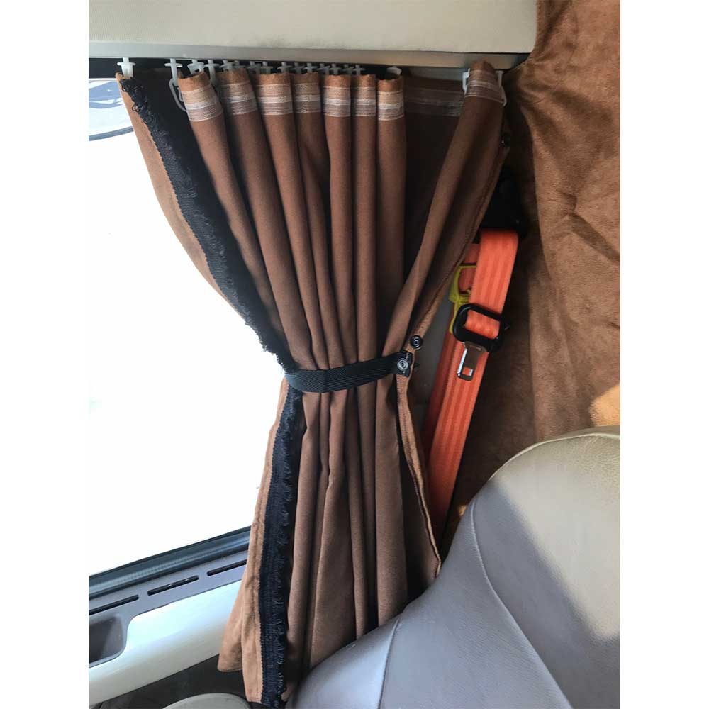 Volvo 670, 780 Sleeper 4 Piece Curtain Set - Brown